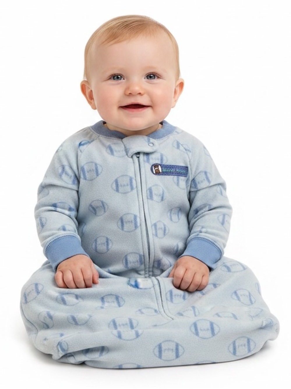 Carter's Baby Fleece Blue Sleep Sack 0-9M Football Daddy's Champ